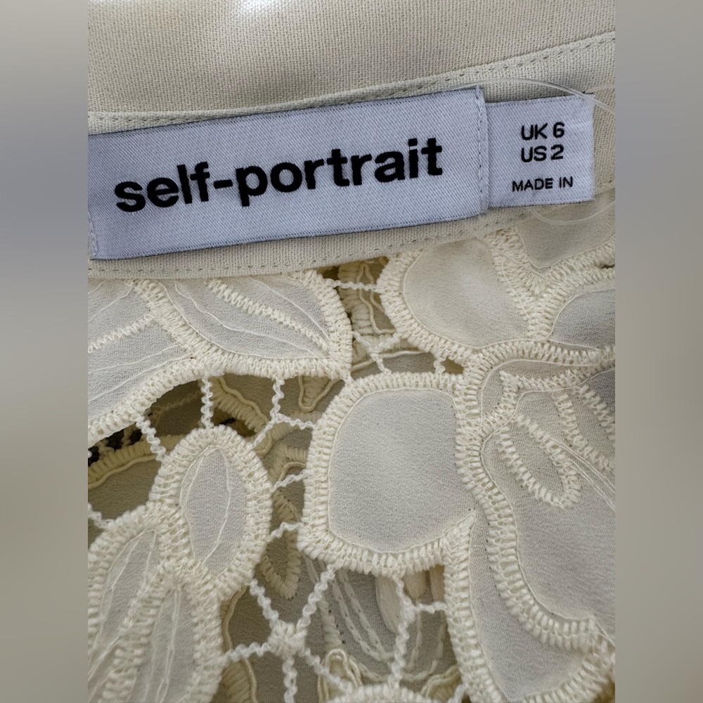 Self-Portrait Yellow Lace Midi Dress - Picture 8 of 9
